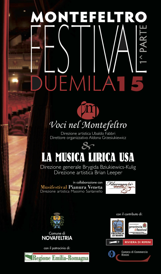 Programma del Montefeltro Festival 2015 prima parte Programma del Montefeltro Festival 2015 prima parte
